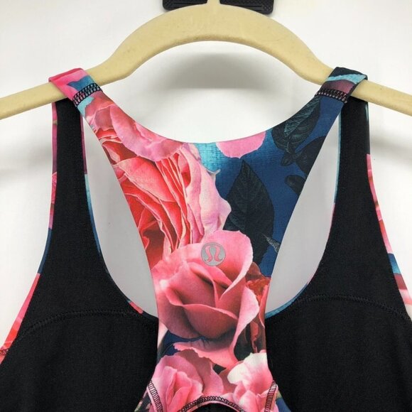 Lululemon Top Speed Bra in  Secret Garden Pink floral size 4 - Picture 6 of 15